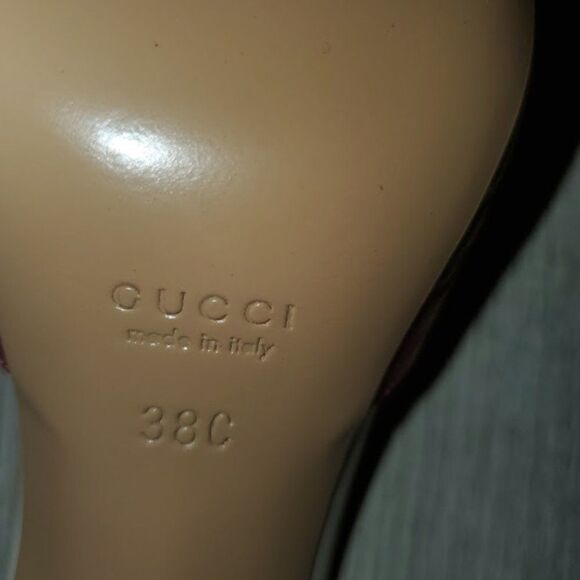 GUCCI Women's Purple Guccissima Leather Open-Toe Horsebit Mules Size 38C - Picture 10 of 14